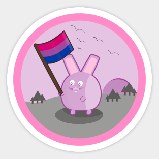 Bisexual Bunny Sticker